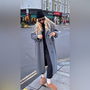 BNWT OAK+FORT OVERSIZED WOOL BLEND COAT